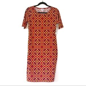 NWT LuLaRoe Julia Geometric Rainbow Dress